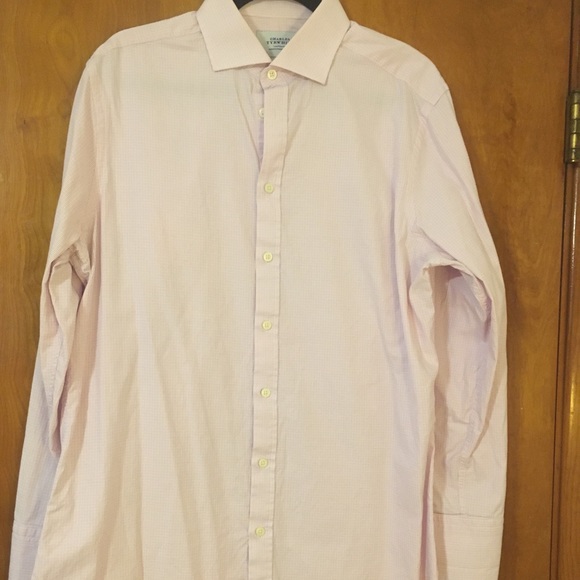 Charles TyrWhitt” Slim Fit Pink Dress Shirt - Picture 2 of 4
